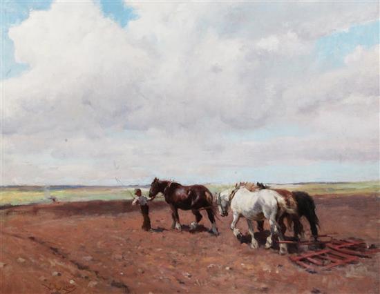 Arthur Lemon (1850-1912) Indomitable 28 x 36in.
